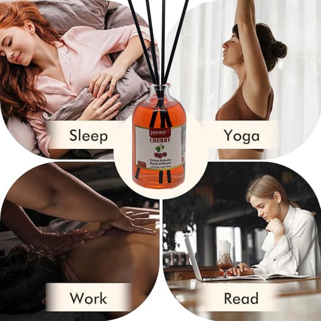 Jasmine Beauty and Care Reed Diffuser Set - Mango Scent 372 Fl Oz