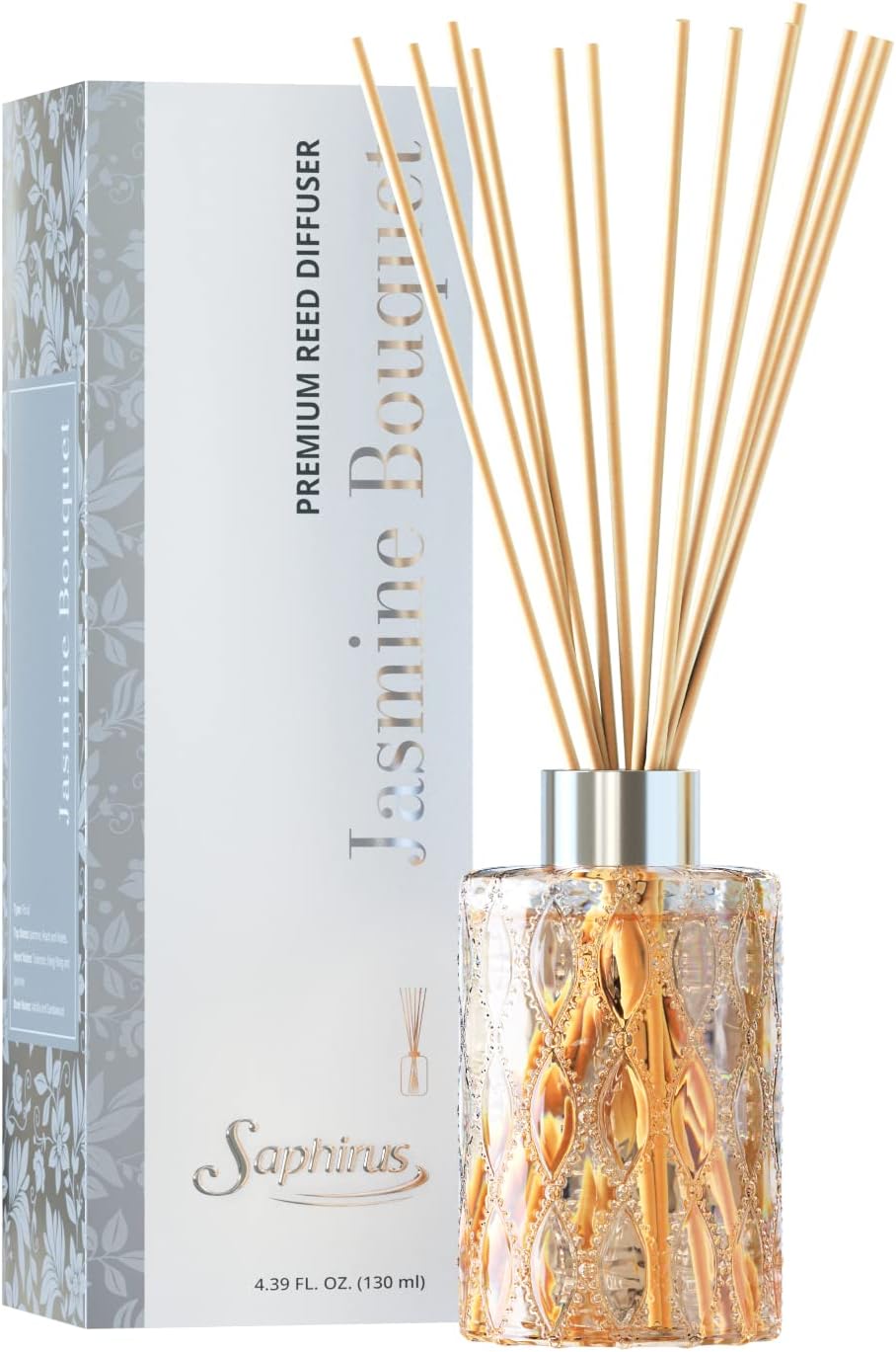 Premium Reed Diffuser Set with Jasmine Fragrance