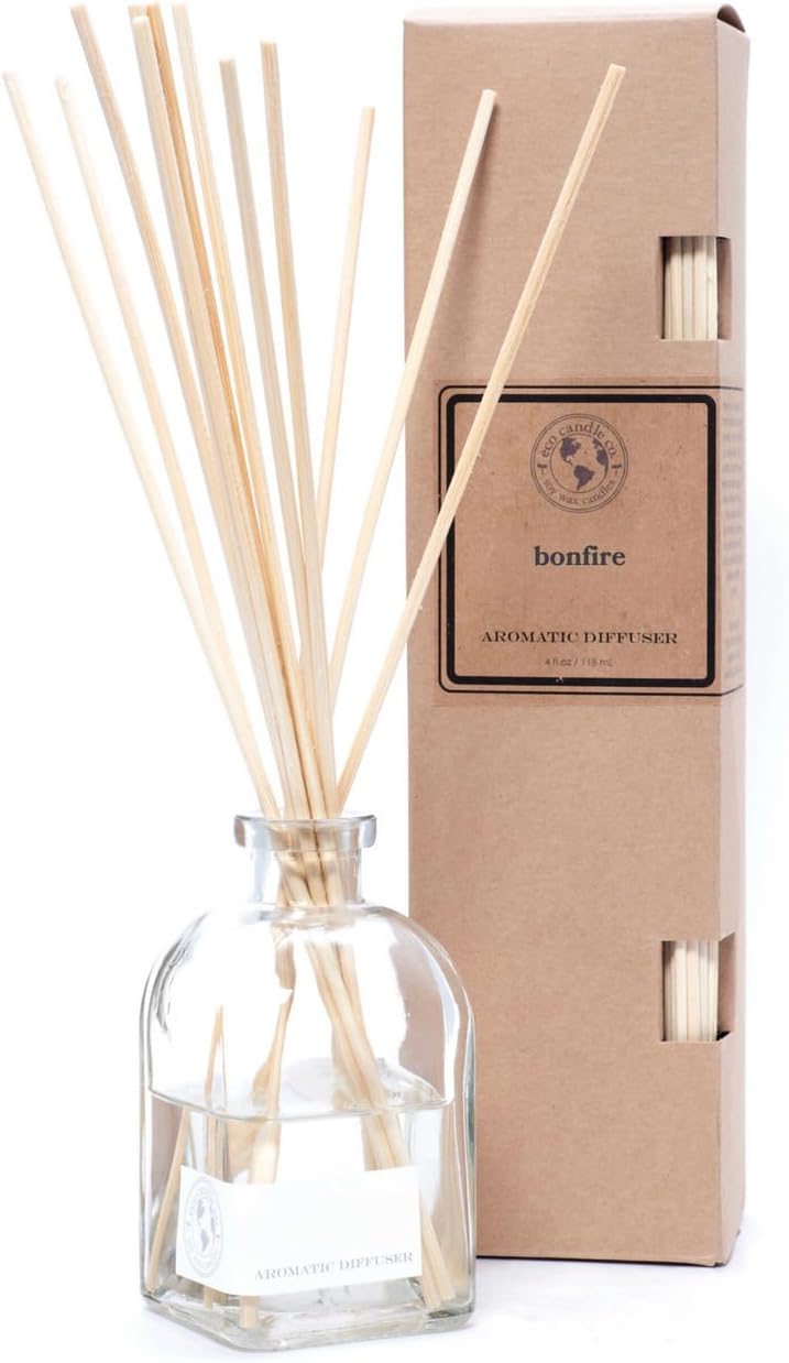 Eco Candle Co Reed Diffuser Set Bonfire 4 oz