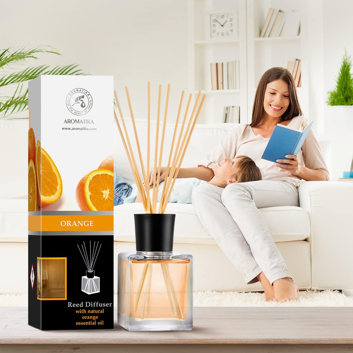 Orange Diffuser Set 68 Fl Oz - Natural Aromatherapy