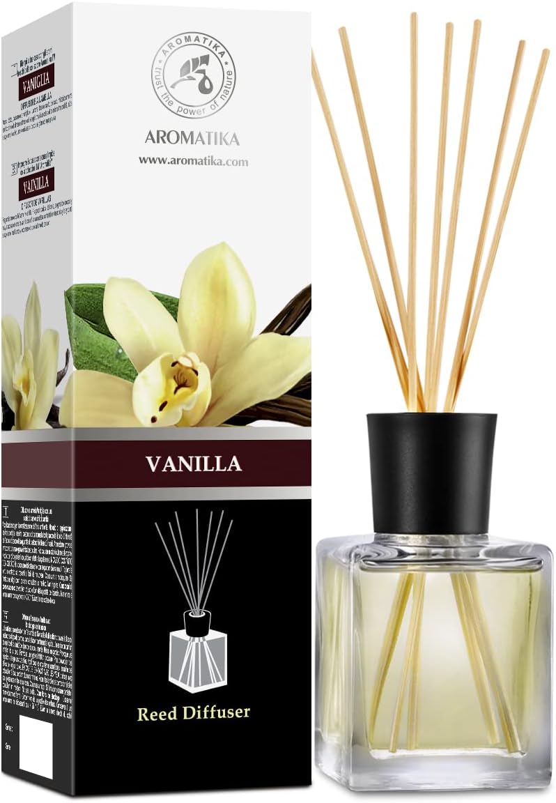 Vanilla Essential Oil Reed Diffuser Set 17 Fl Oz