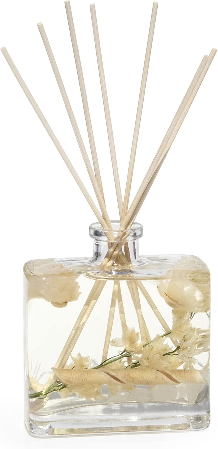 ANDALUCA White Selenite Sandalwood Reed Diffuser Set
