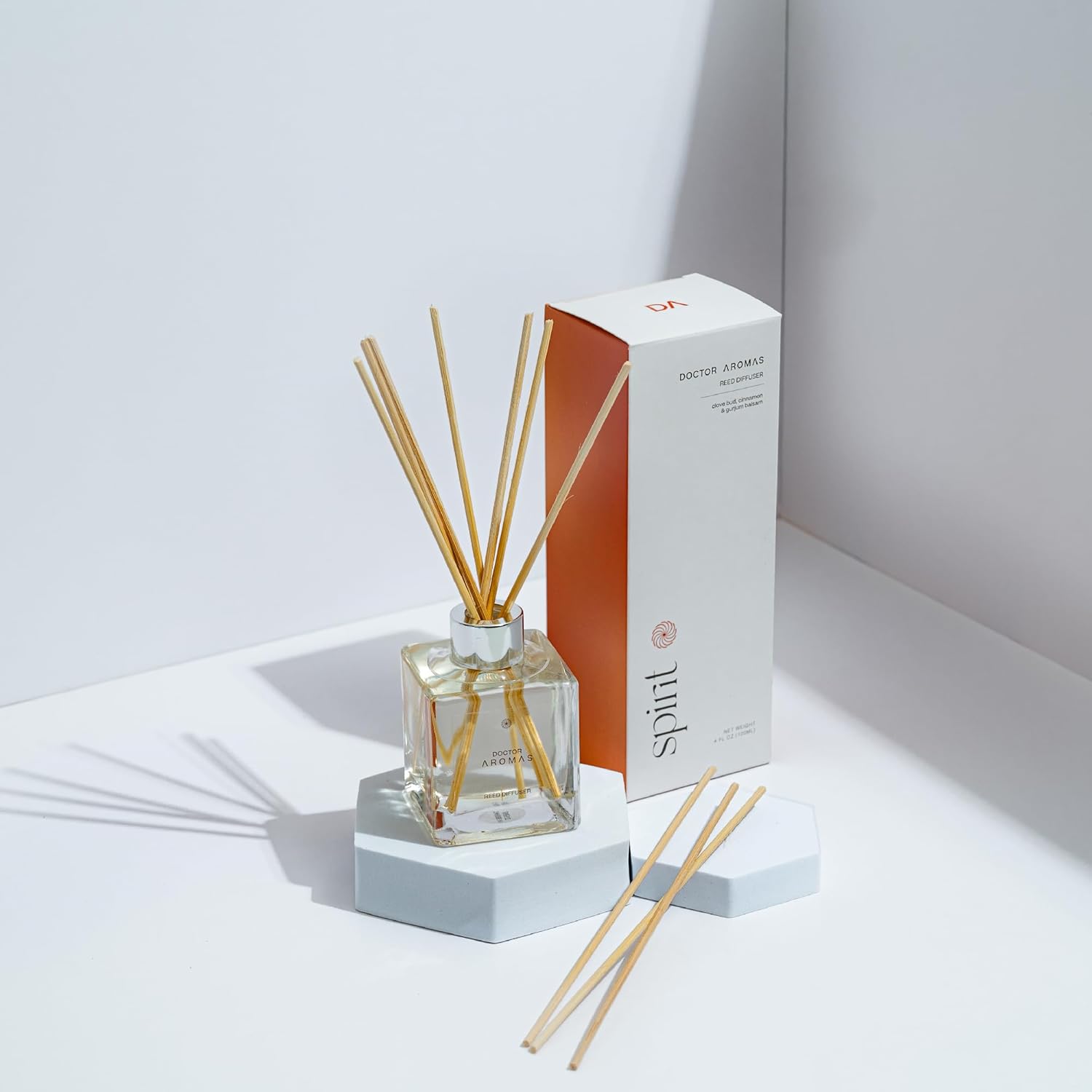 Doctor Aromas Essential Oil Reed Diffuser Glass Jar Set