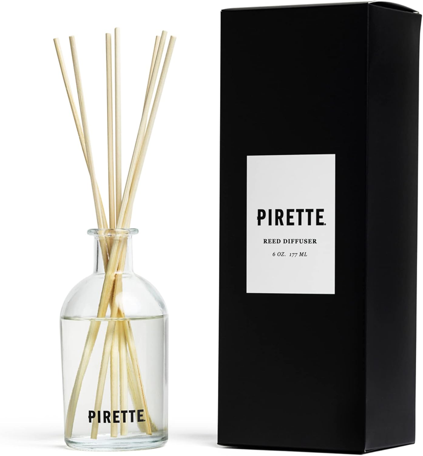 PIRETTE Reed Diffuser with 8 Bamboo Reeds 6 Oz