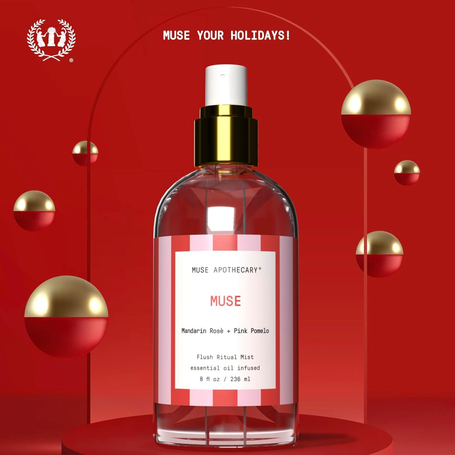 Muse Apothecary Flush Ritual Toilet Spray - 8 oz Pack of 3