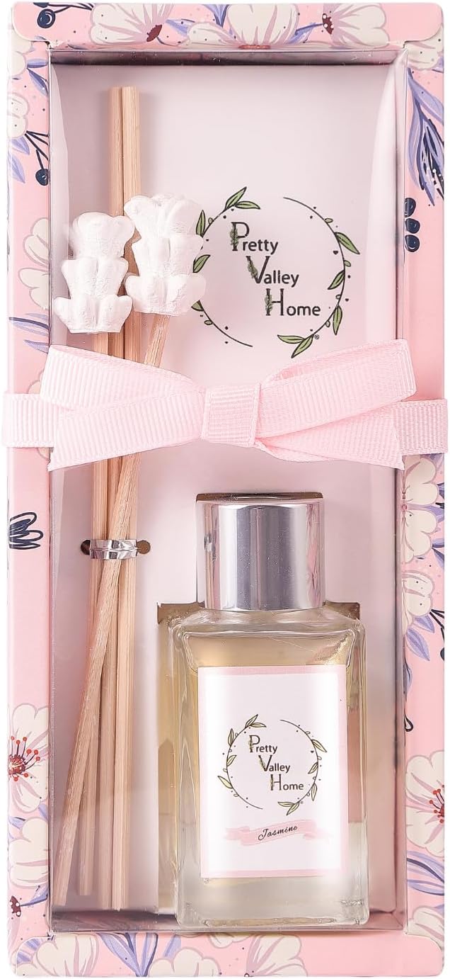 Pretty Valley Home Mini Gypsum Flower Reed Diffuser Set Lavender