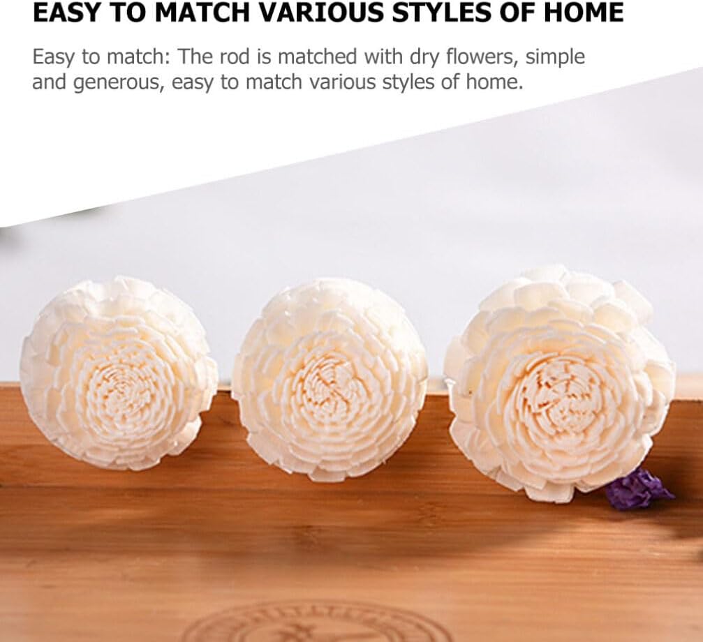HOMSFOU Reed Diffuser Sticks 6pcs Rose Rattan Aroma Volatile Refill Sticks for Home Office Car