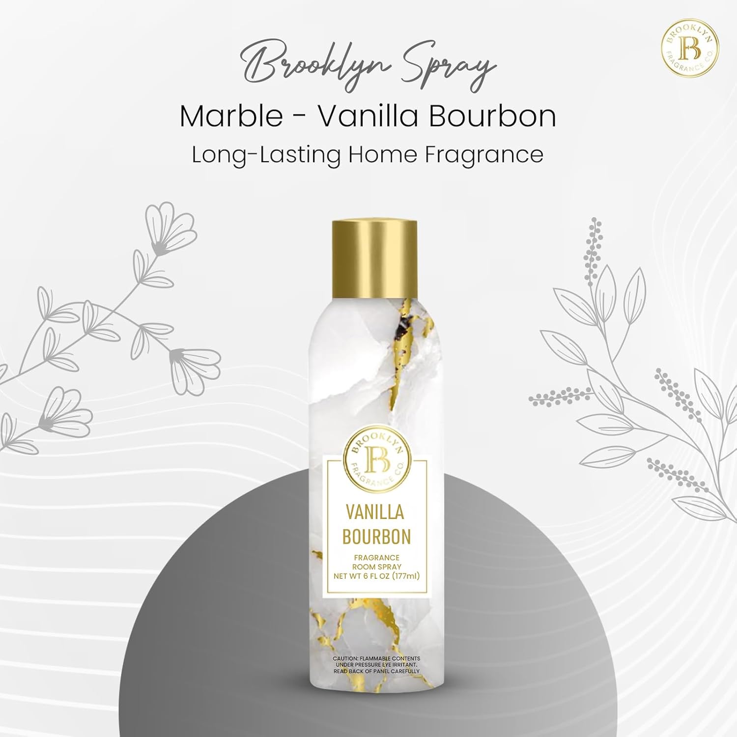 Brooklyn Fragrance Co Marble Room Spray - Vanilla Bourbon 6 Fl Oz