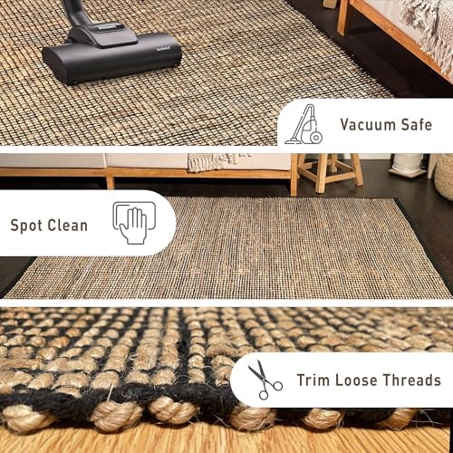 Chardin Home 2x3 Jute Cotton Woven Rug