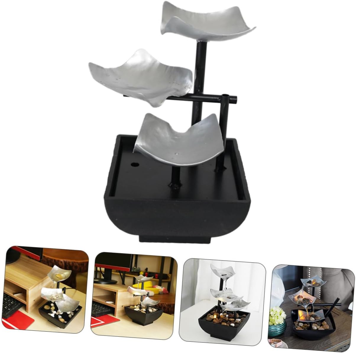Running Water Tabletop Fountain for Desk Decor