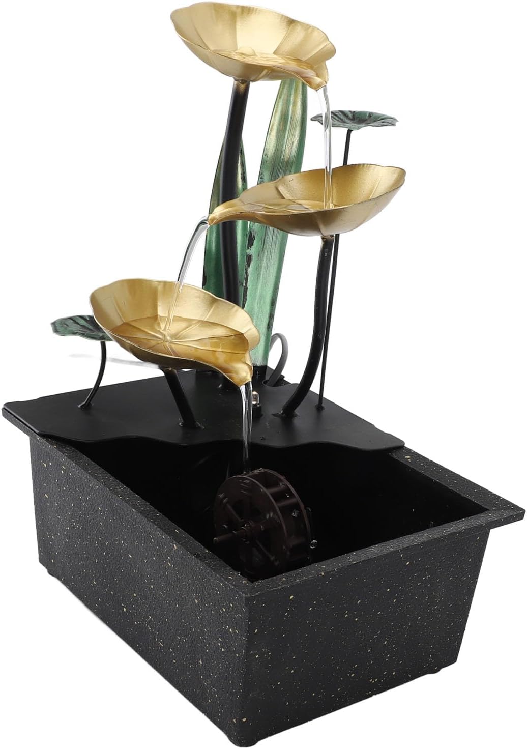 USB Tabletop Fountain with LED Desk Waterfall Decor