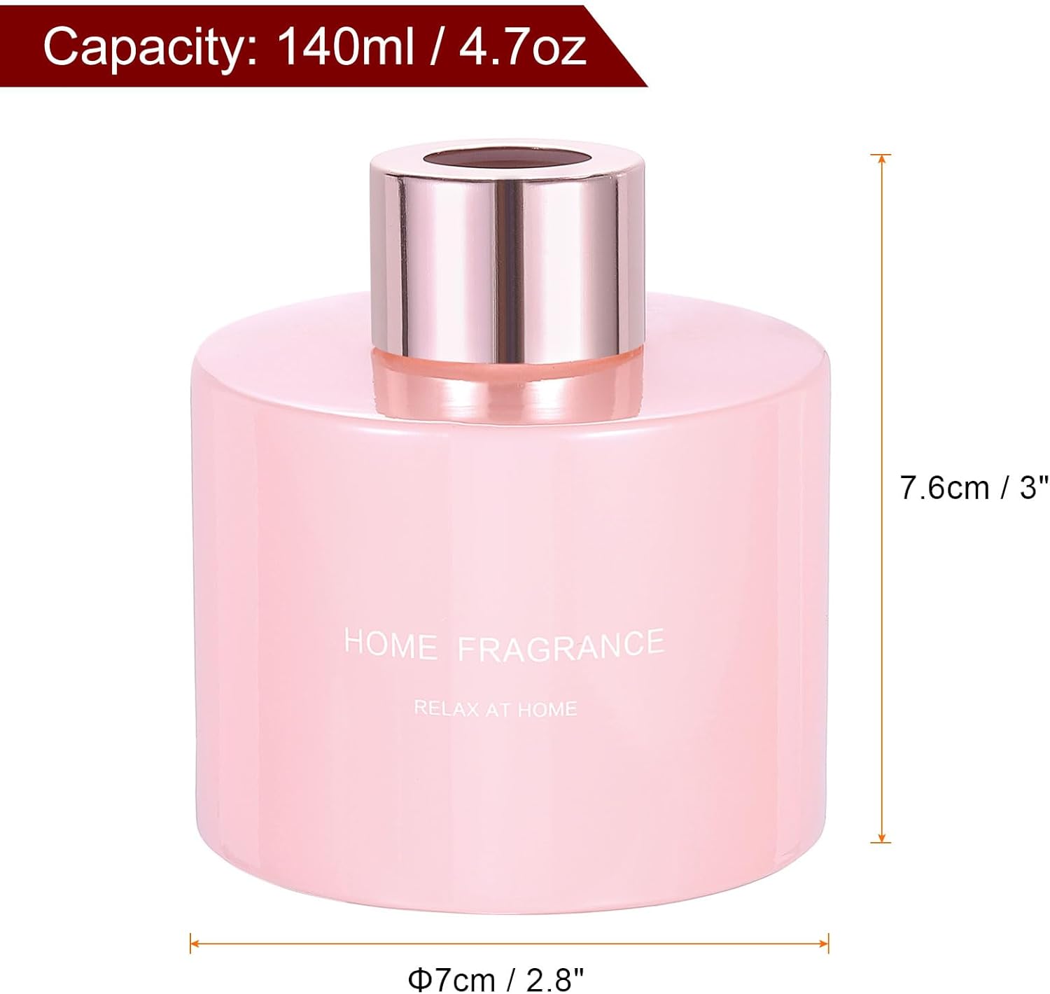 HARFINGTON 140ml Glass Diffuser Bottle with Gold Cap