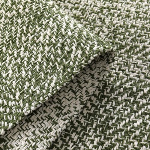 LEEVAN Washable Area Rug 4x6 Hand Woven Cotton