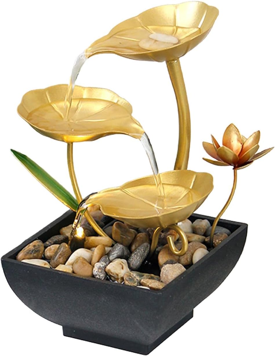 Generic Tabletop Water Fountain Small Desk Waterfall for Home Office Decor