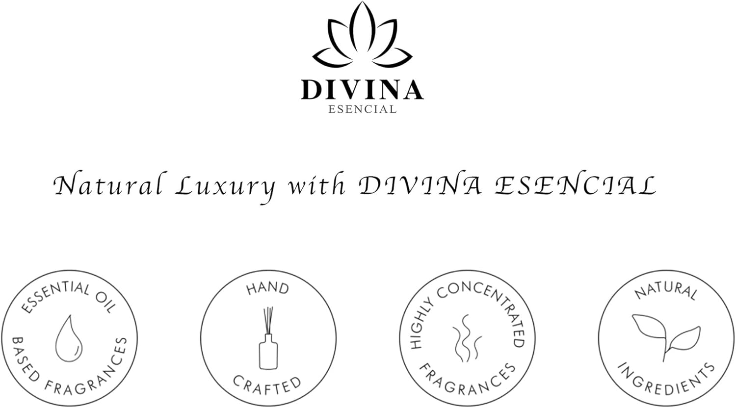 Divina Esencial Reed Diffuser Set with Bamboo Joy and Amber Glass Bottle