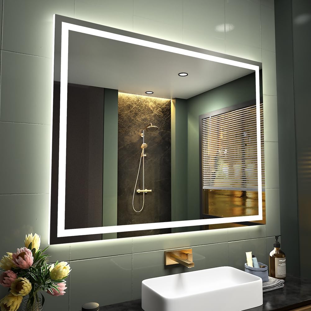 GP GANPE 32x40 Inch LED Bathroom Mirror with Bluetooth