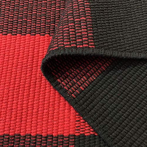 UKELER Buffalo Plaid Outdoor Rug 2x42 Feet