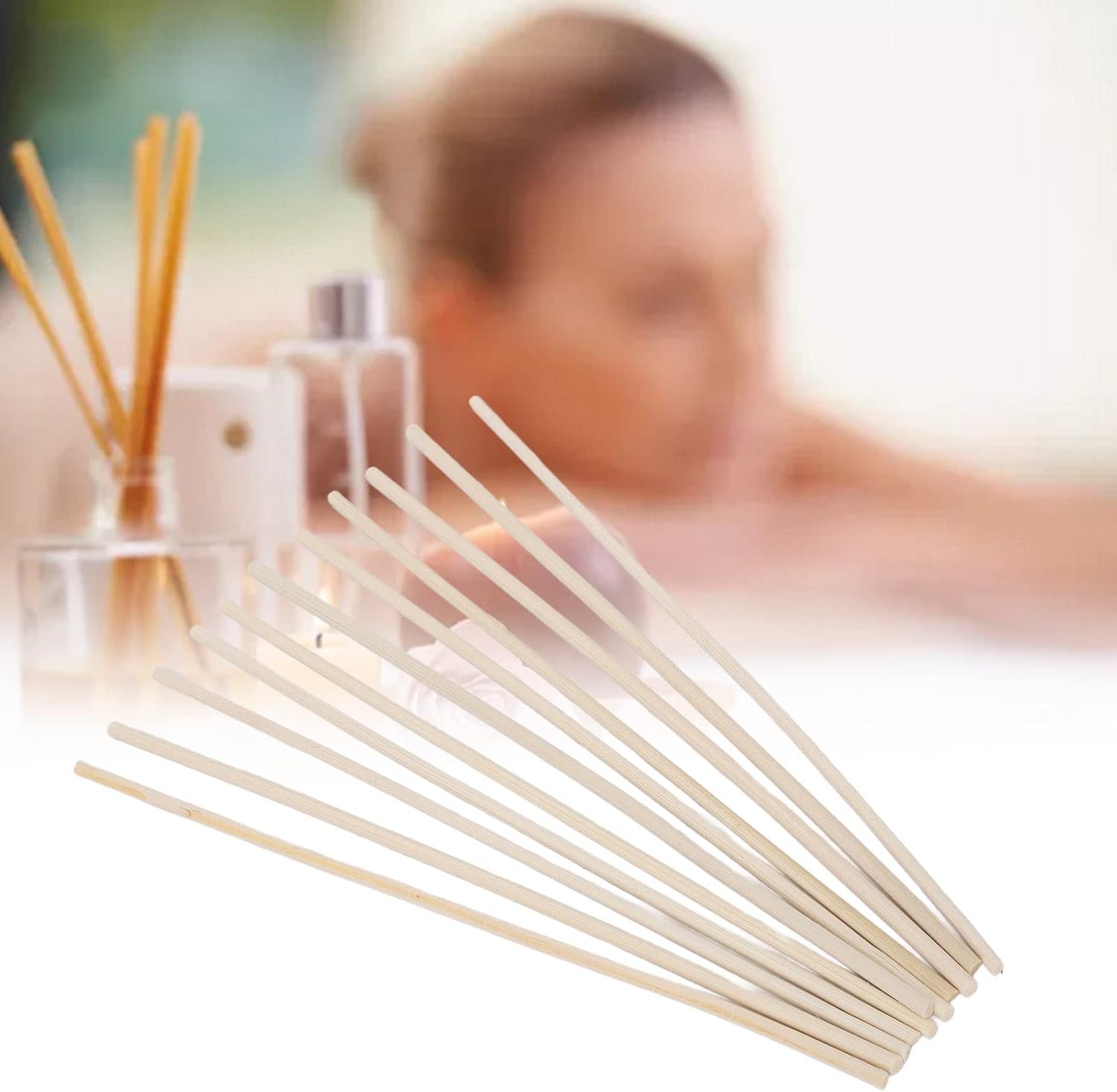 Asodomo 100pcs Reed Diffuser Sticks for Home Office Bathroom