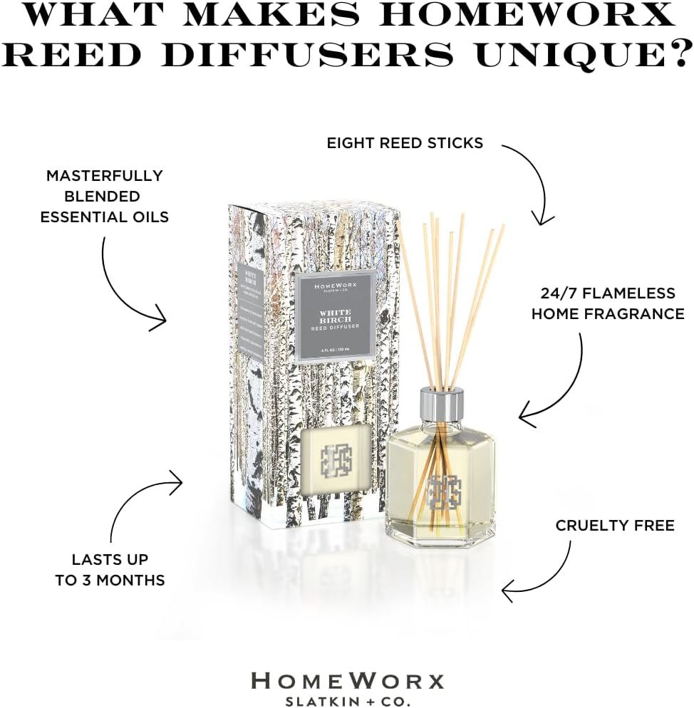 HomeWorx by SLATKIN CO White Birch Reed Diffuser