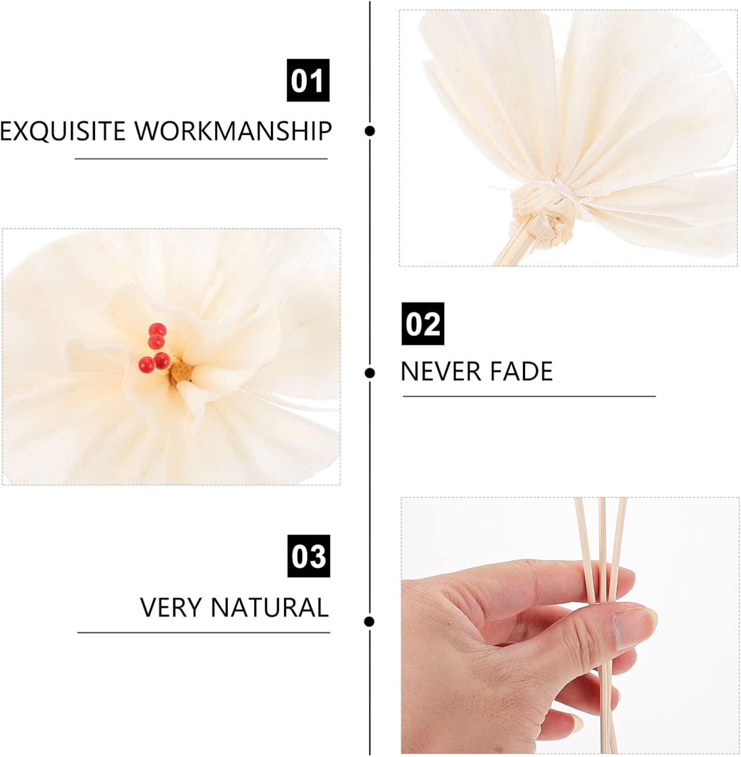 Healifty Reed Diffuser Set 3pcs for Home and Office