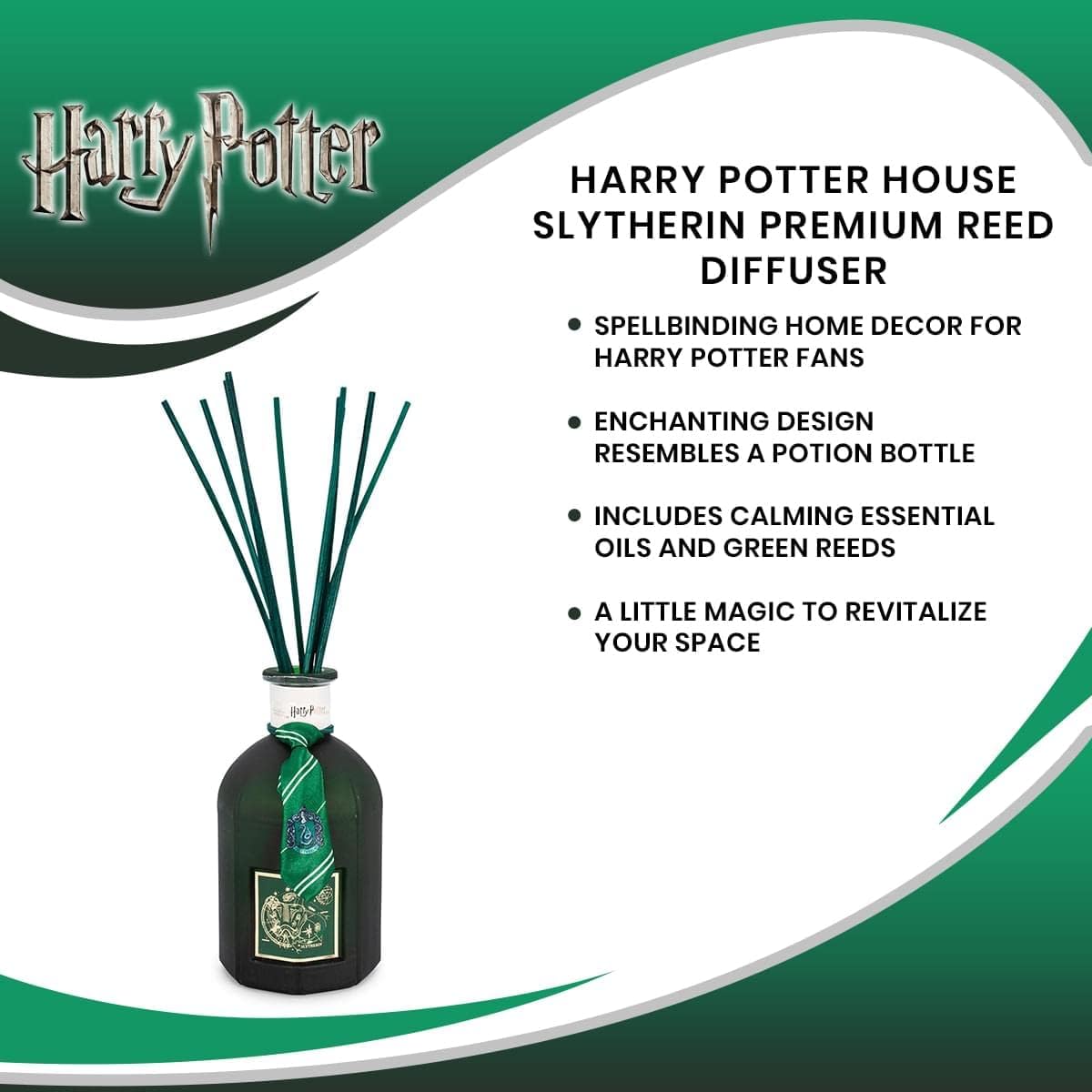 Harry Potter Slytherin Reed Diffuser Set - Premium Aromatherapy Diffuser