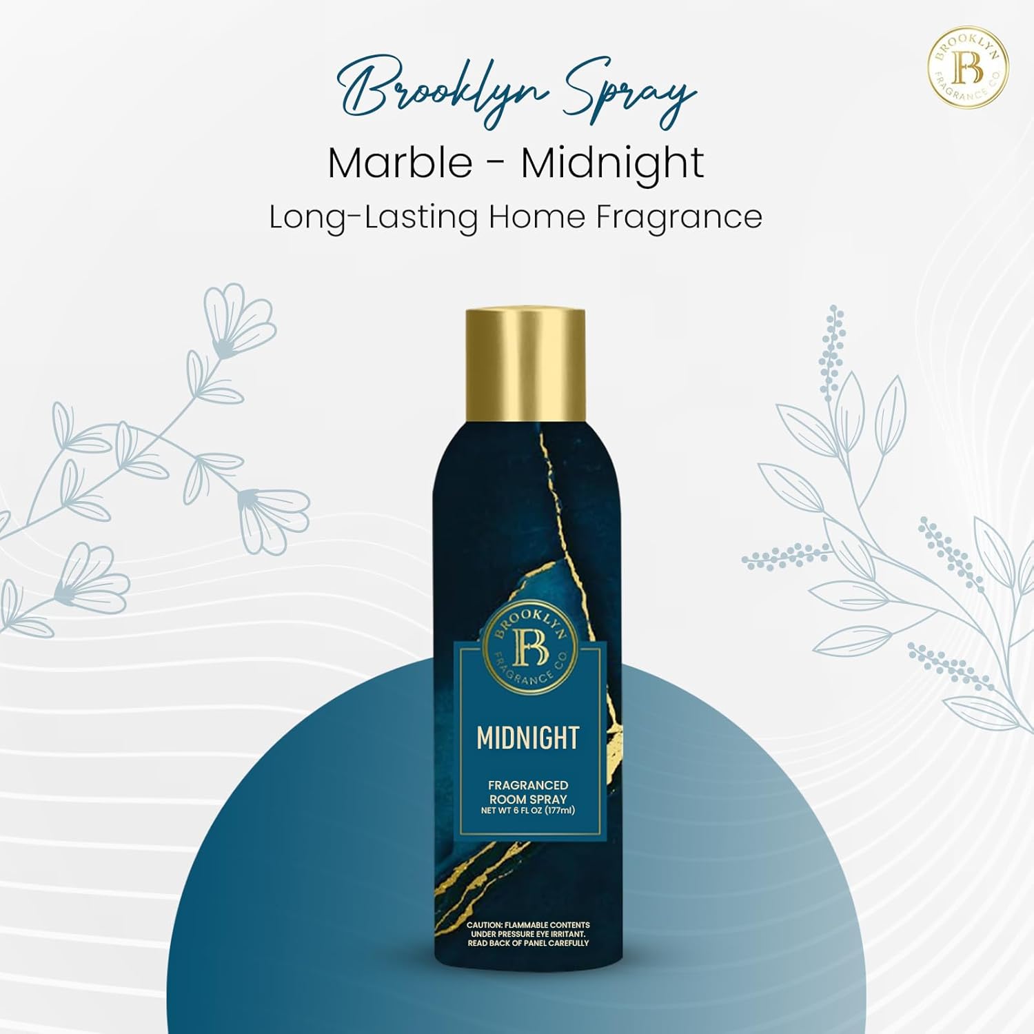 Brooklyn Fragrance Co Marble Room Spray - 6 Fl oz Midnight Air Freshener