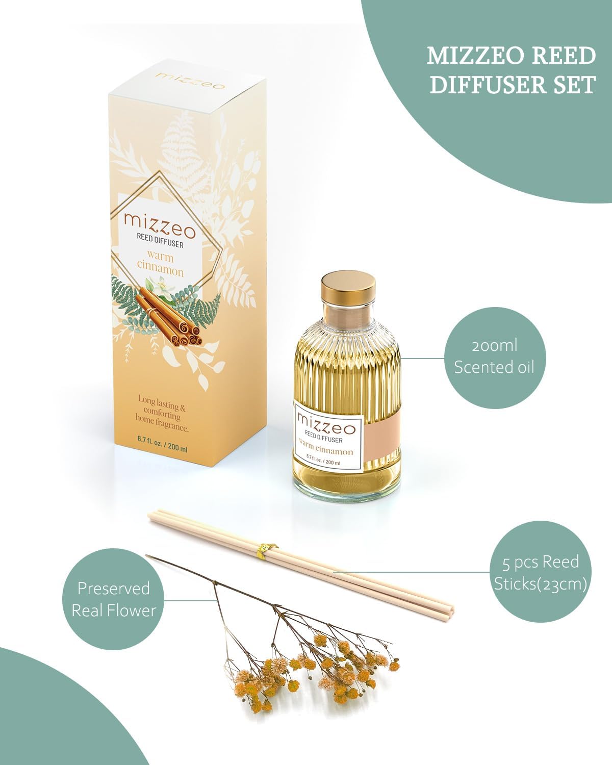 MIZZEO Reed Diffuser Set Watermelon Warm Cinnamon
