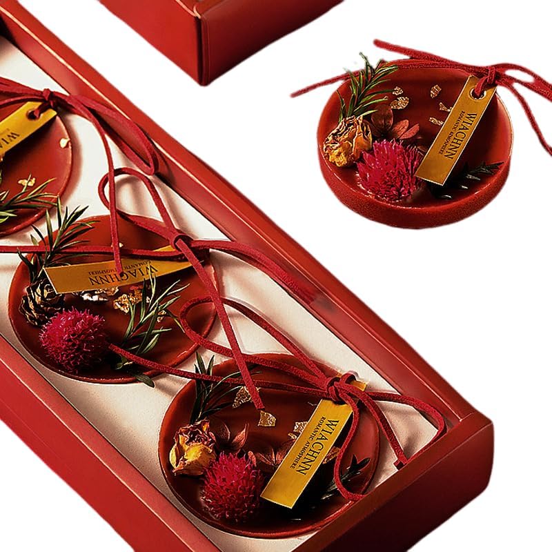 Red Solid Fragrance Wax Pieces Dried Flower Gift Set