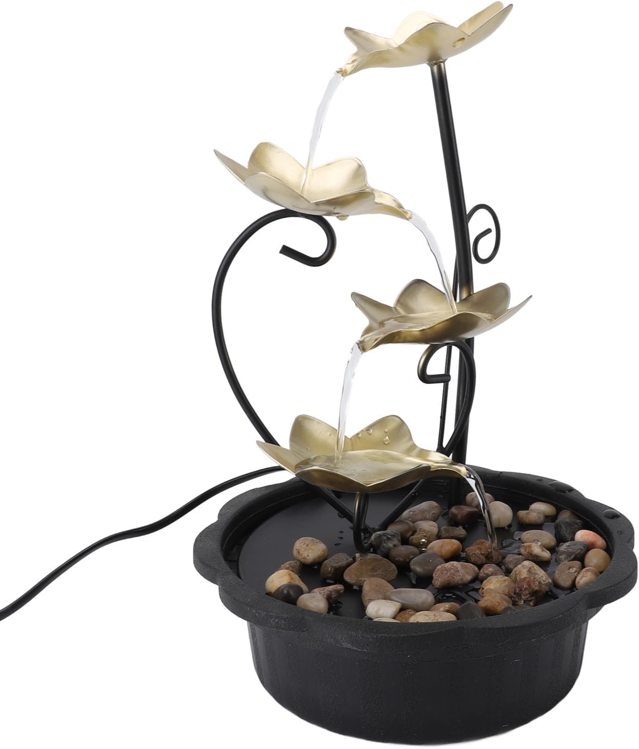 Flowing Water Tabletop Fountain with LED Night Light