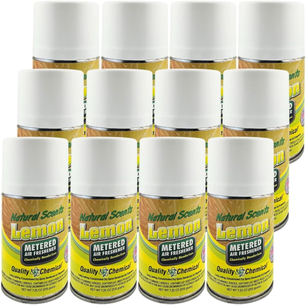 Quality Chemical Lemon Fragrance Refill Can - 725 oz Pack of 12