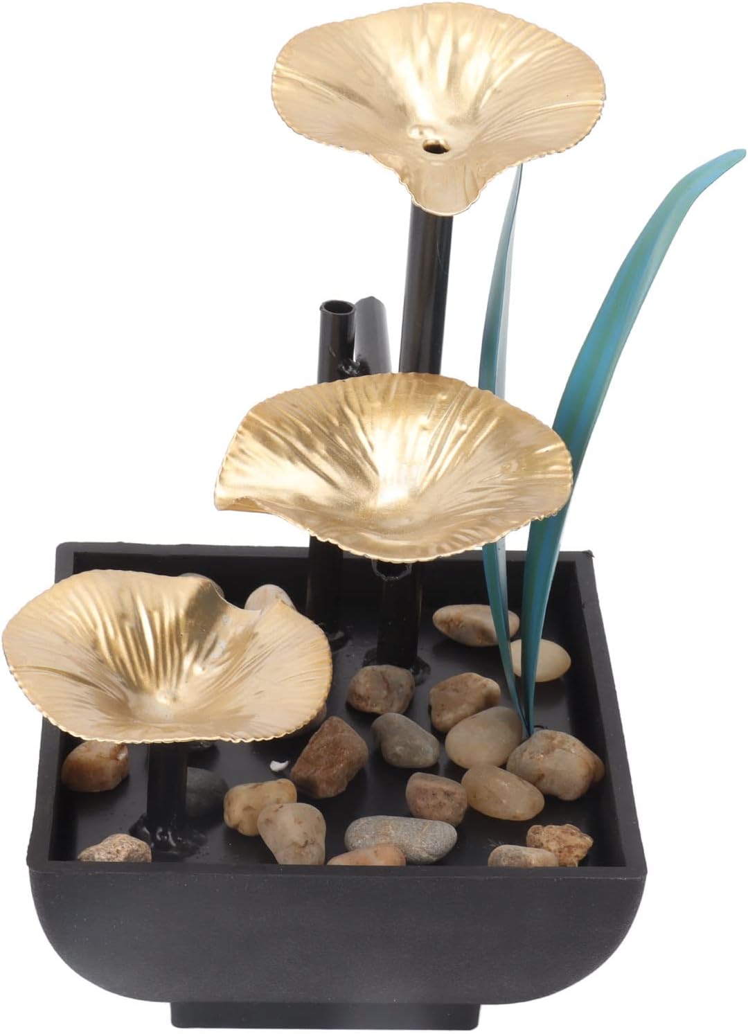 3 Tier Waterfall Tabletop Fountain with Pump and USB Power Supply