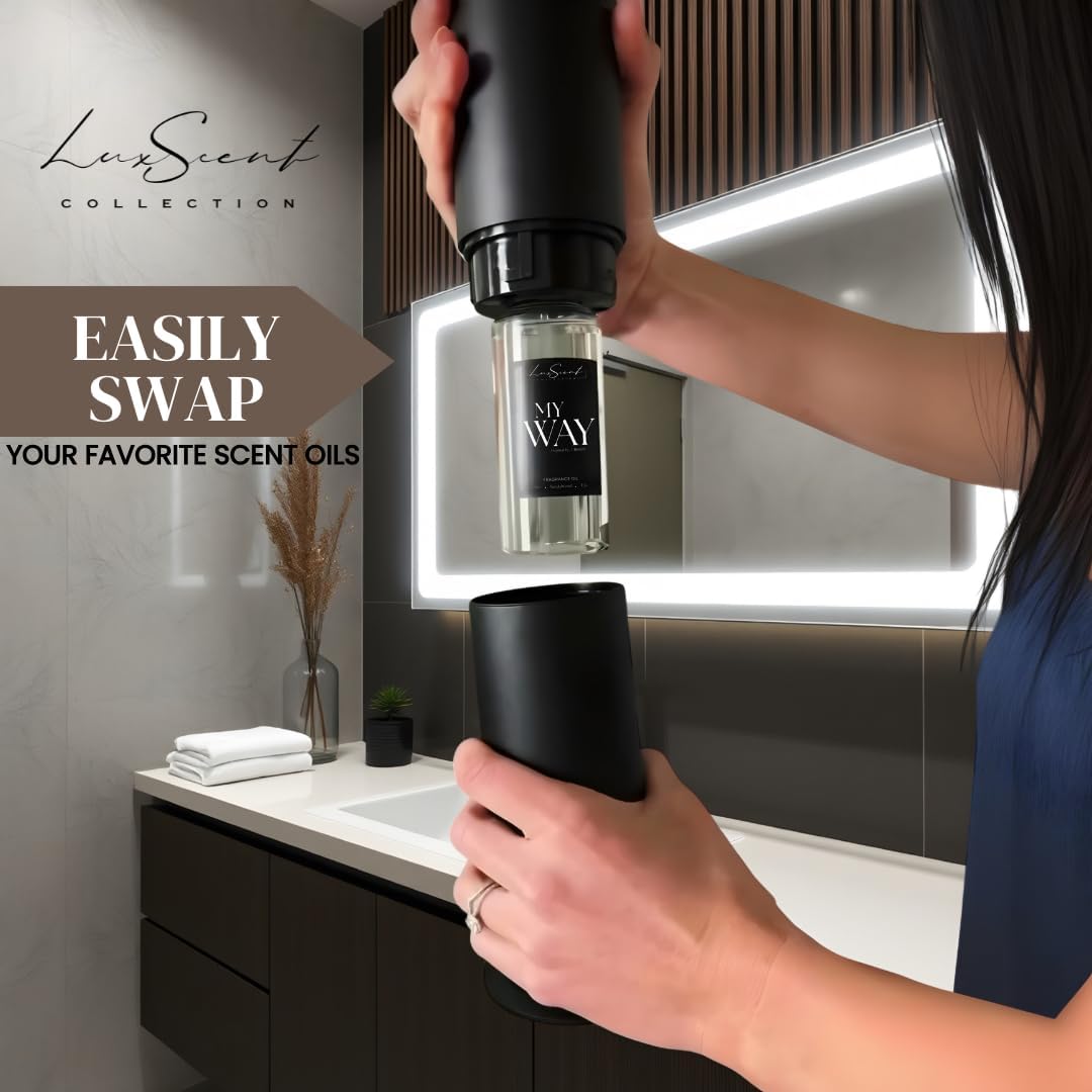 LUXSCENT COLLECTION Aroma Diffuser Starter Kit for 1000SQ FT Coverage - 120ML Waterless Essential Oil Included