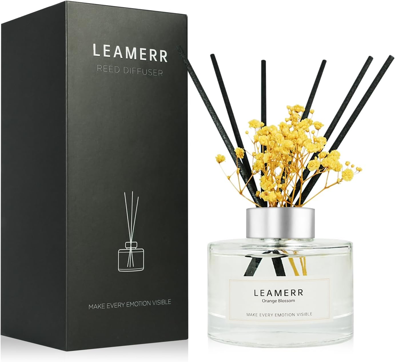 LEAMERR Reed Diffuser Set Orange Blossom 7 Fl Oz