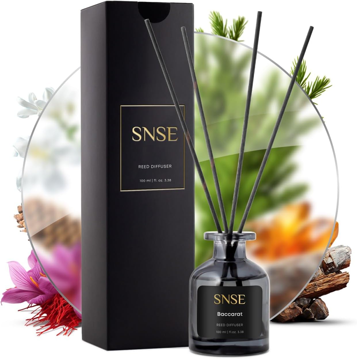SNSE Baccarat Rouge Reed Diffuser Luxury Aroma Set