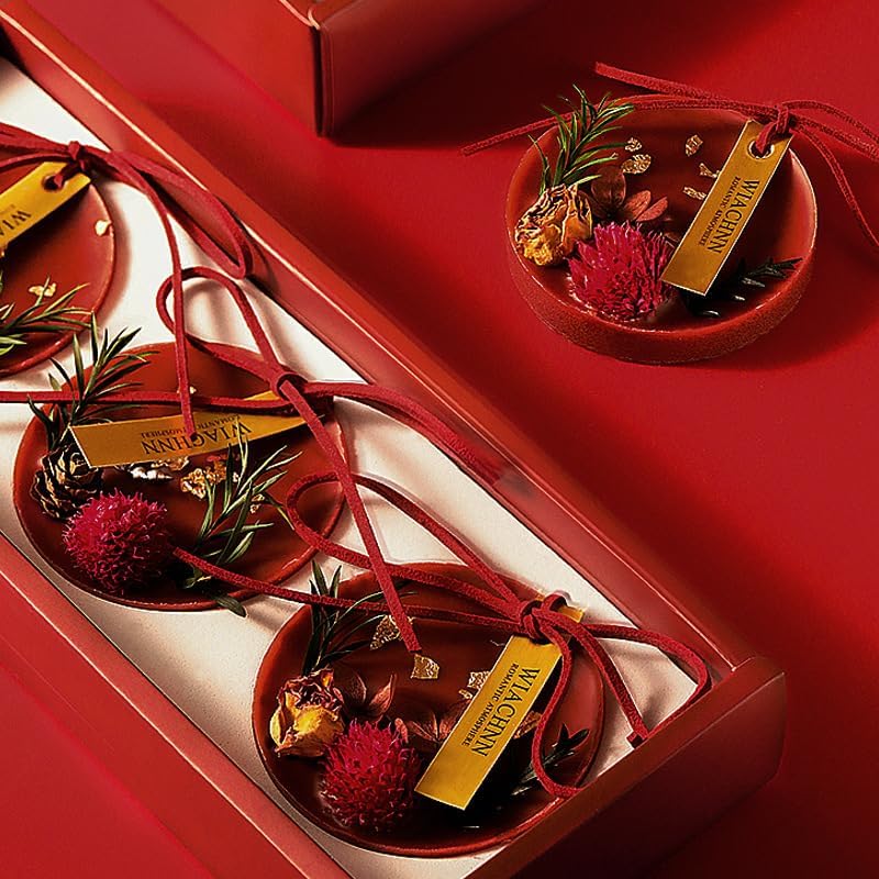 Red Solid Fragrance Wax Pieces Dried Flower Gift Set