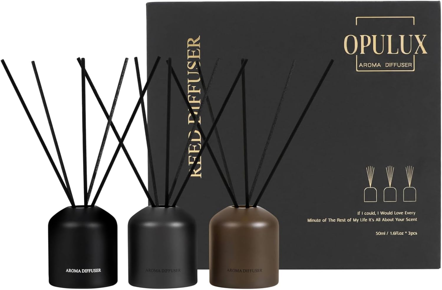 OPULUX Reed Diffuser Set 3 Pack 5oz Luxury Home Fragrance