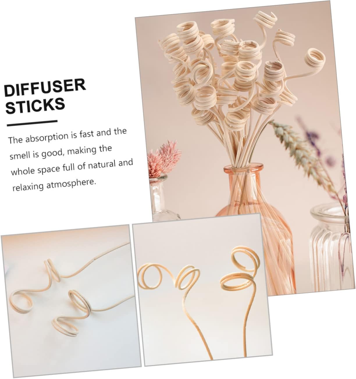 Zerodeko 1 Set Rattan Diffuser Sticks for Home Decor