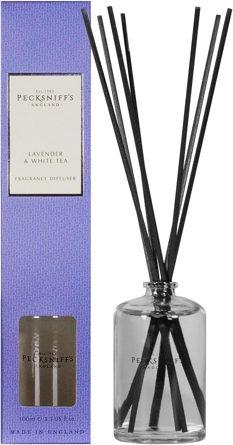 Pecksniffs Classic Reed Diffuser Set Lavender White Tea