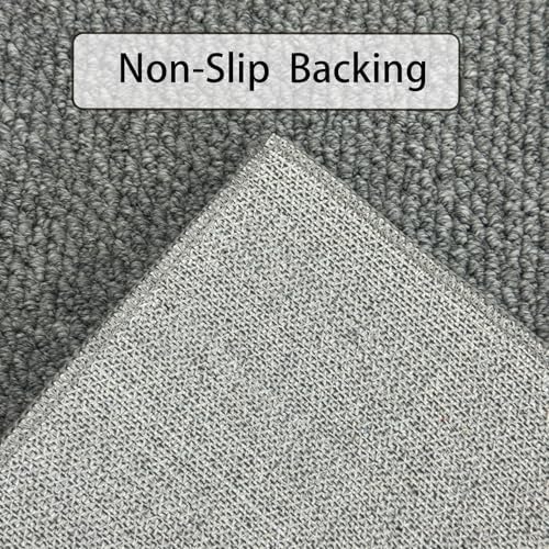 Lacomfy 2x4ft Grey Faux Jute Area Rug
