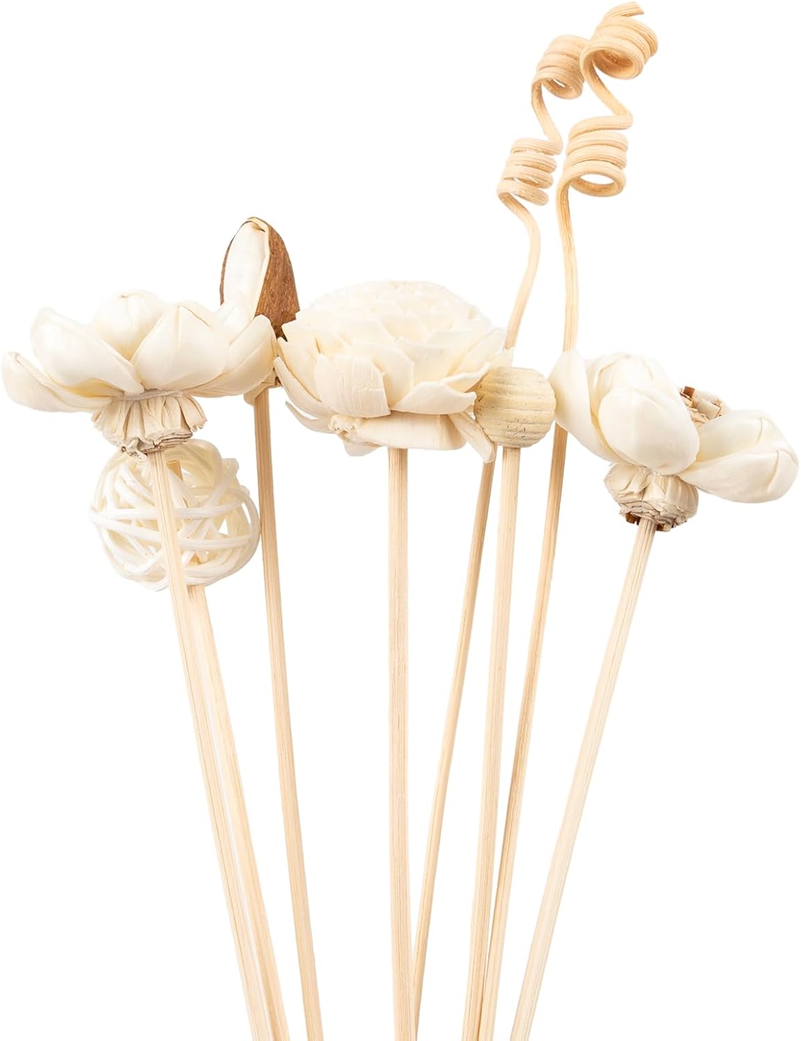 8PCS Colored Flower Rattan Reed Diffuser Set for Room Fragrance