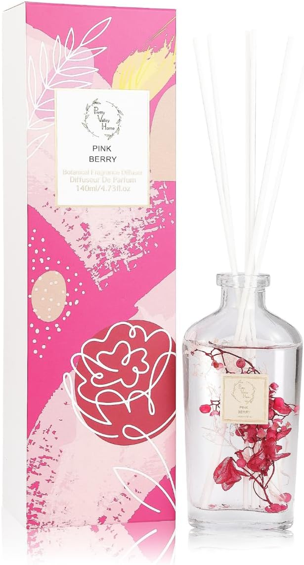 Pretty Valley Home Reed Diffuser Set 140Ml Pink Berry