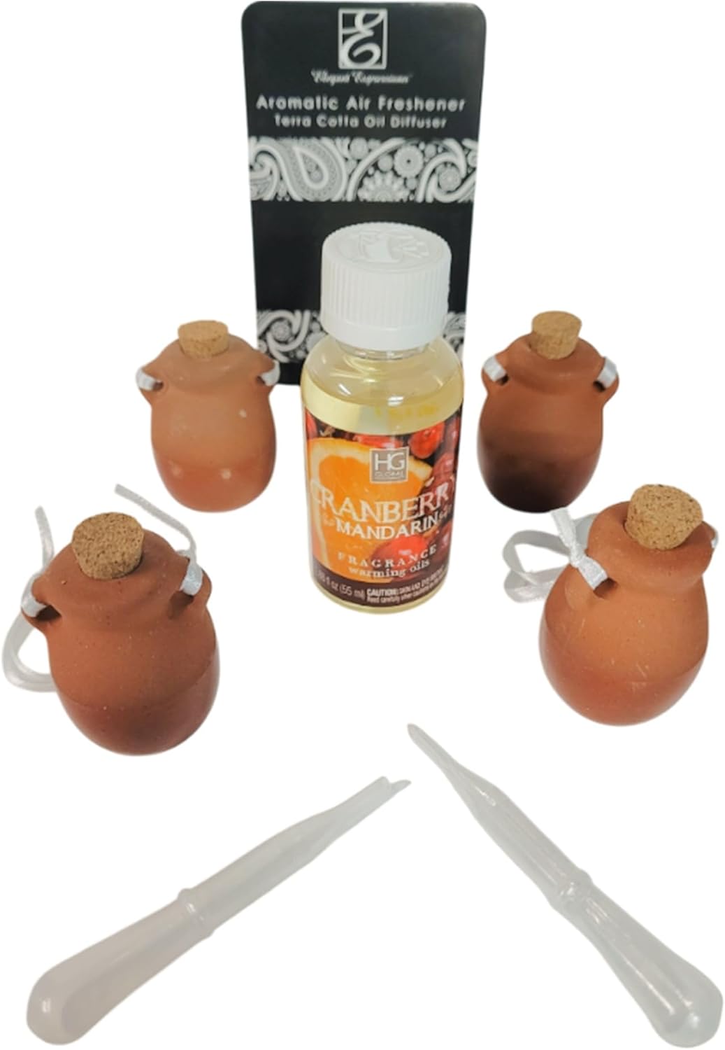 Hosley Reed Diffuser Set of 4 Brown Terracotta Aromatherapy Decor