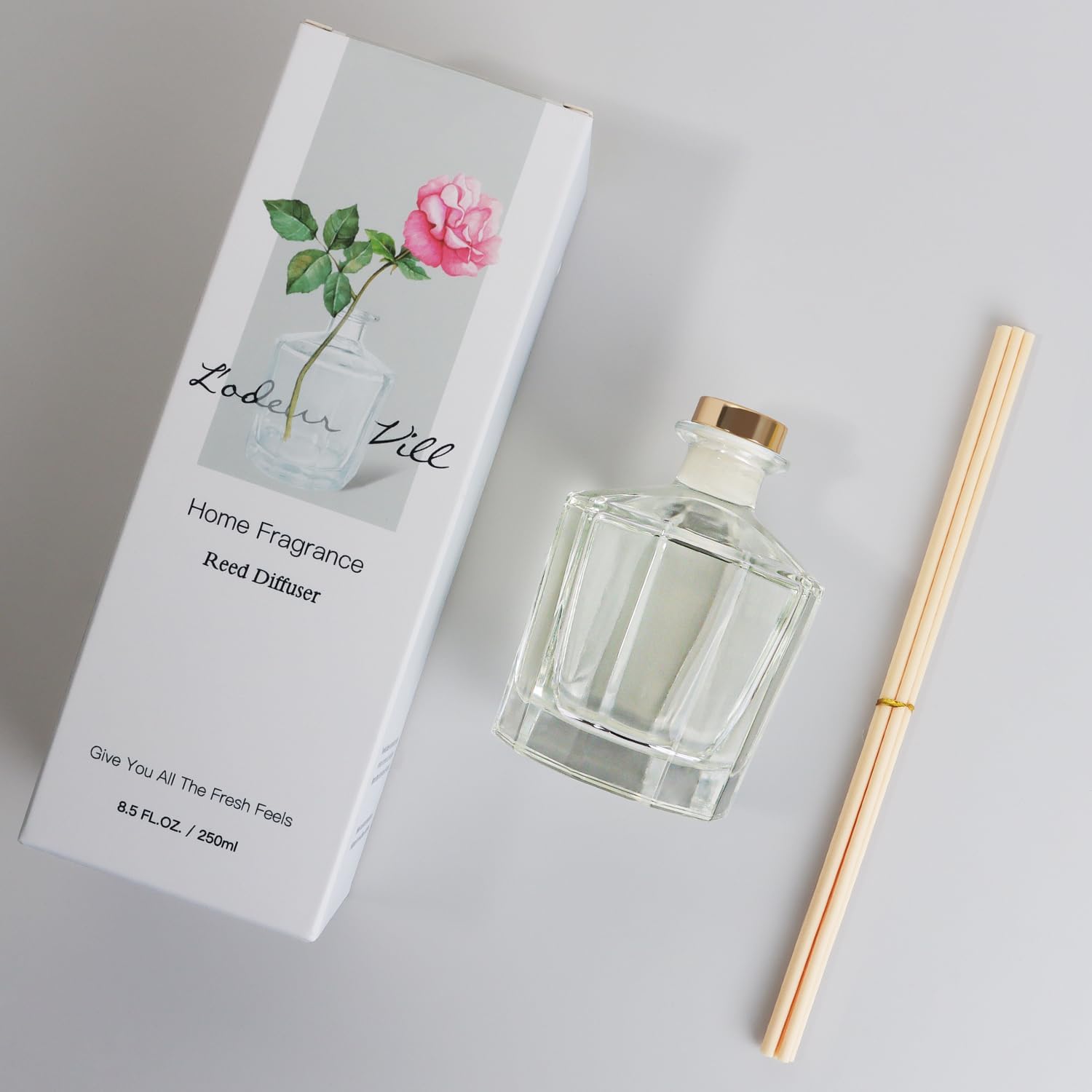 Gardenia Reed Diffuser Set with 10 Sticks
