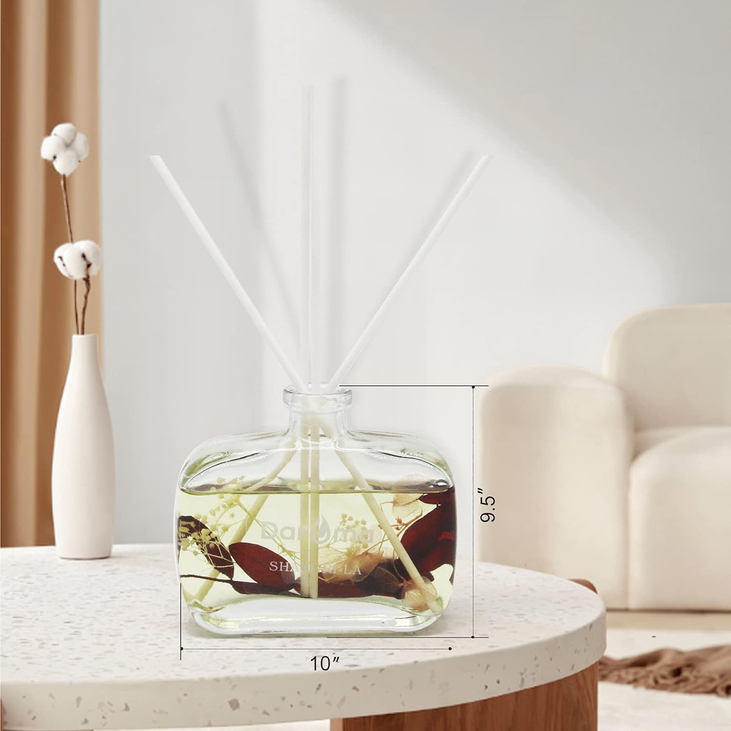 DAROMA Reed Diffuser Set with Dried Flowers 1