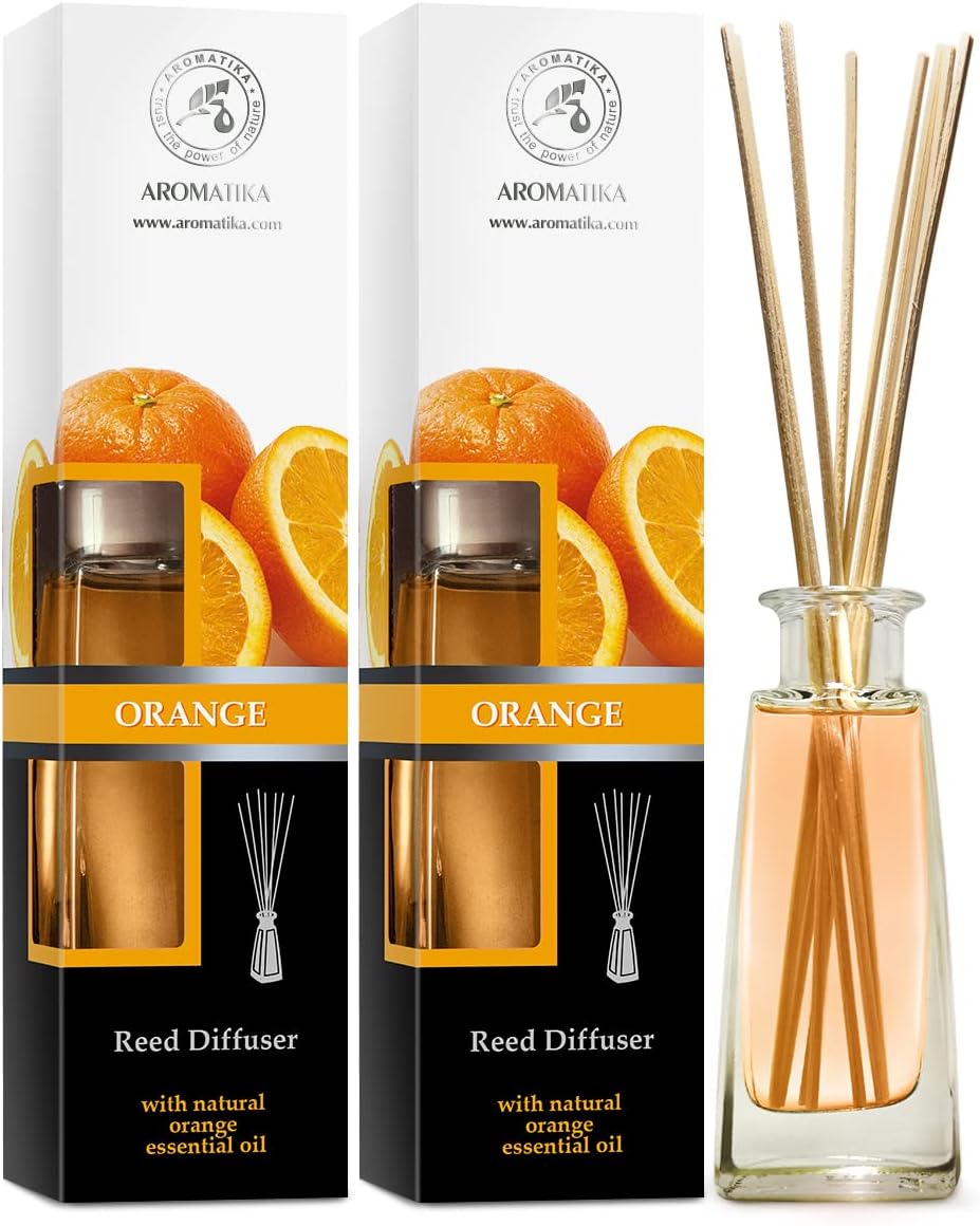 Orange Reed Diffuser - 2x34 Fl Oz - Fresh Room Fragrance