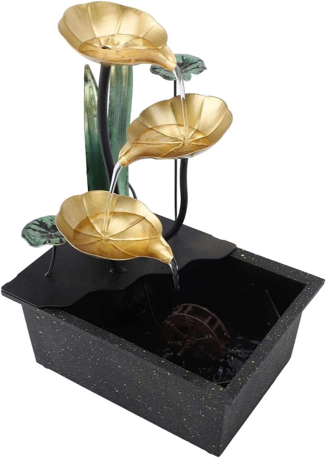 USB Tabletop Fountain with LED Desk Waterfall Decor