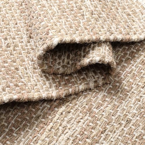 Hausattire Jute Woven 2x3 Area Rug - Natural Beige
