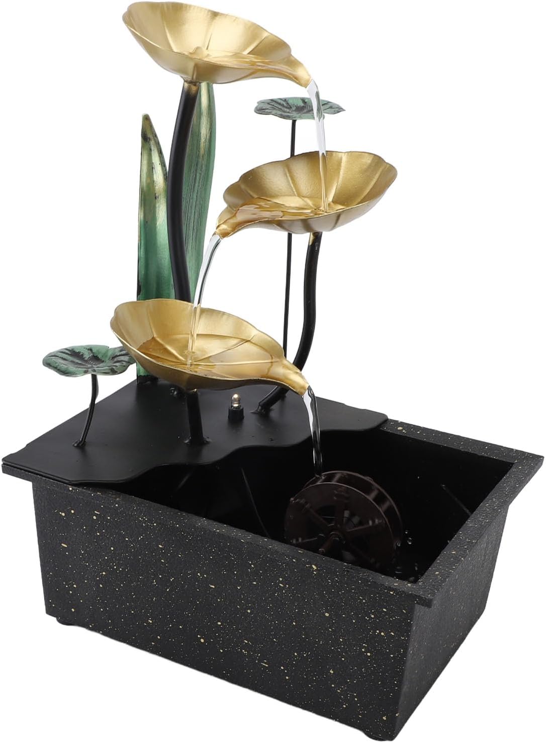 USB Tabletop Fountain with LED Desk Waterfall Decor