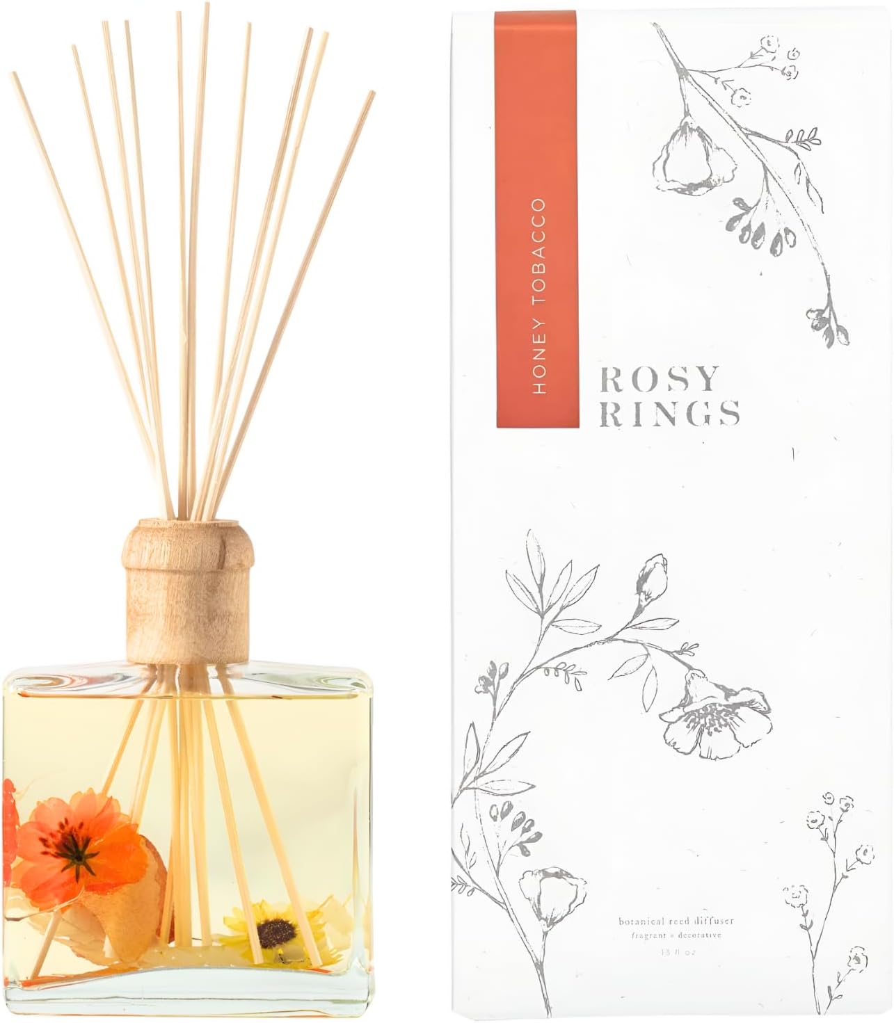 Rosy Rings Botanical Reed Diffuser Honey Tobacco