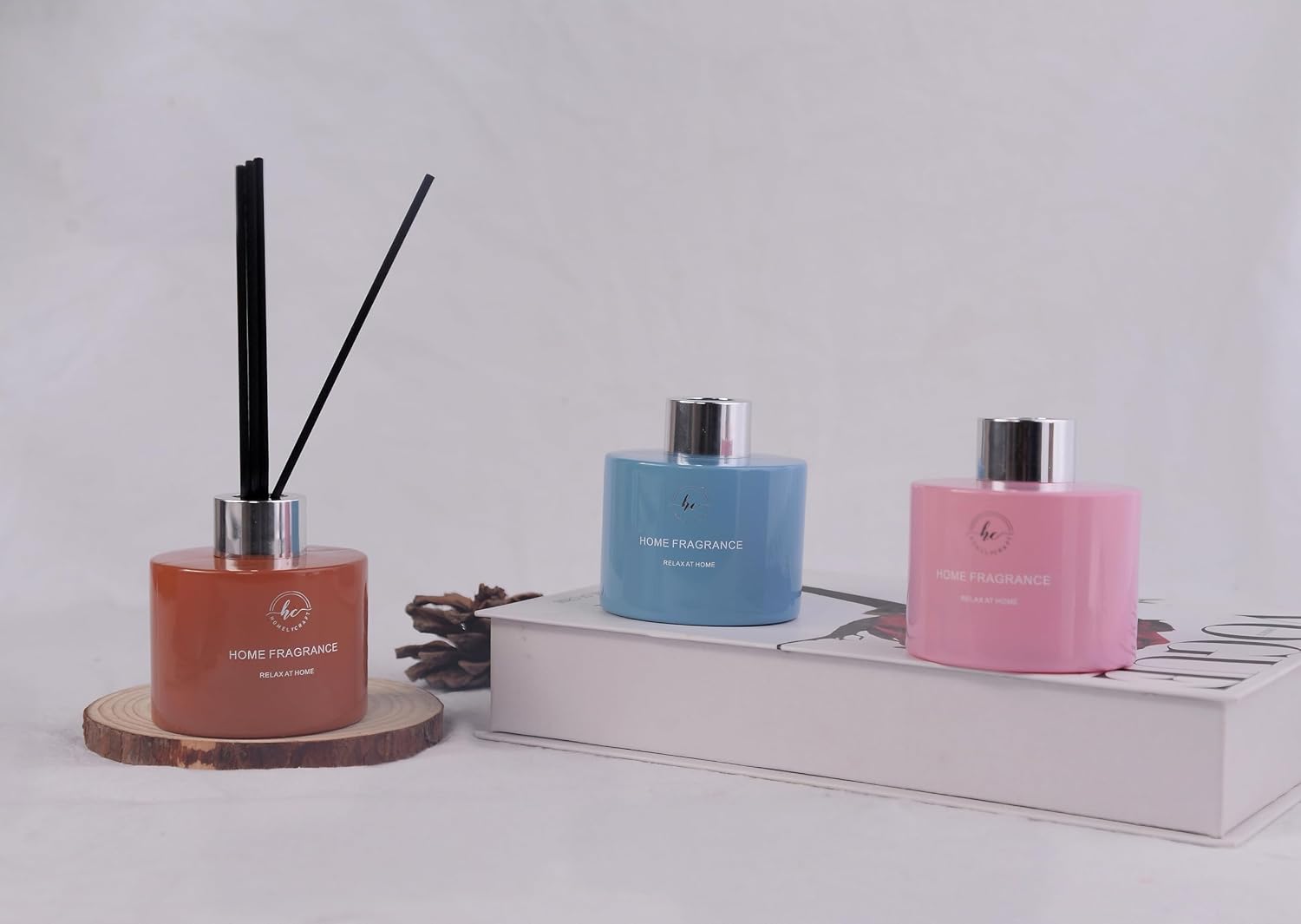 HOMELYCRAFT Reed Diffuser Set with Blue Gardenia Fragrance